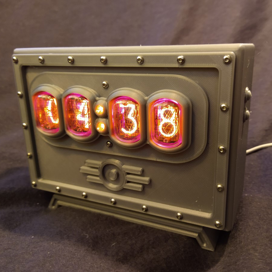 STL file Fallout Nixie Clock 🕰️・Model to download and 3D print・Cults